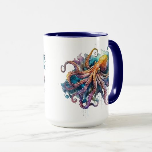 Schöner Aquareller Tasse (VorderseiteRechts)