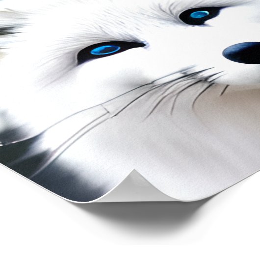 Schöner arktischer Fox Poster (Ecke)