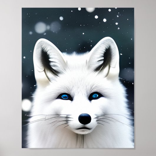 Schöner arktischer Fox Poster (Vorne)