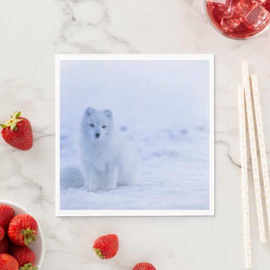 Schöner arktischer Fox Serviette (Beispiel)