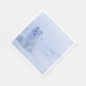 Schöner arktischer Fox Serviette (Ecke)