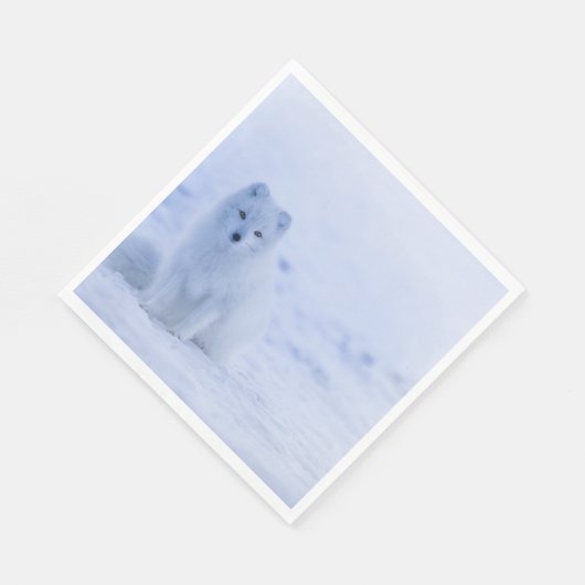 Schöner arktischer Fox Serviette (Ecke)