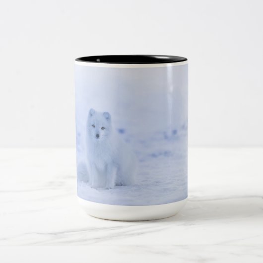 Schöner arktischer Fox Zweifarbige Tasse (Mittel)
