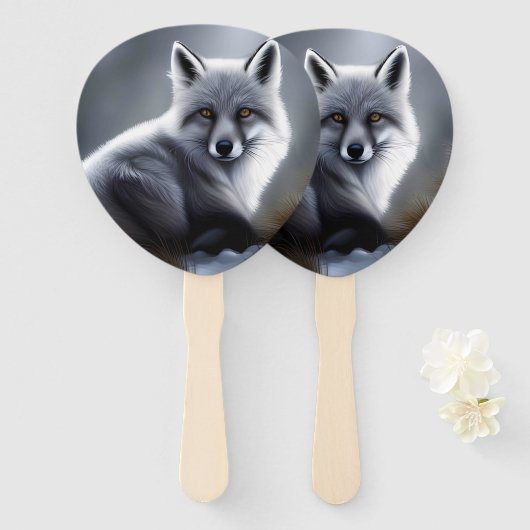 Schöner Artischer Fox Fächer (Vorne und Hinten)