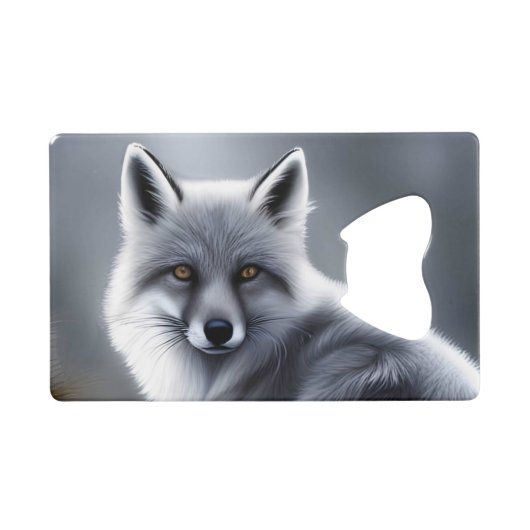 Schöner Artischer Fox Geldbeutel Flaschenöffner (Vorderseite (Horizontal))