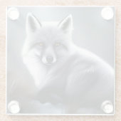 Schöner Artischer Fox Glasuntersetzer (Rückseite)
