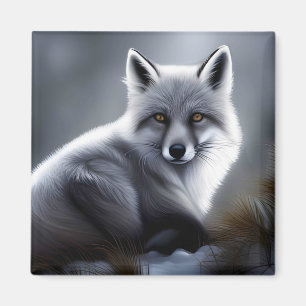 Schöner Artischer Fox Magnet