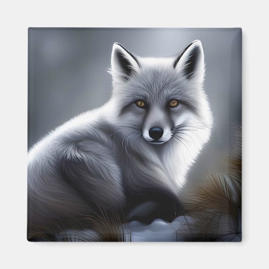 Schöner Artischer Fox Magnet (Vorne)