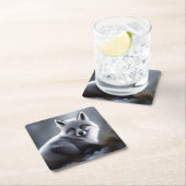 Schöner Artischer Fox Rechteckiger Pappuntersetzer (Vor Ort)