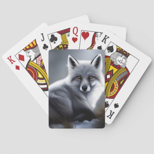 Schöner Artischer Fox Spielkarten (Rückseite)