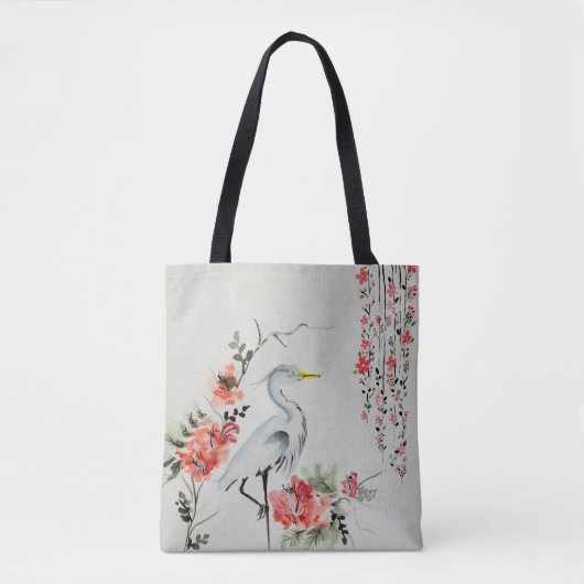 schöner asiatischer Kranvogel Tasche (Vorderseite)