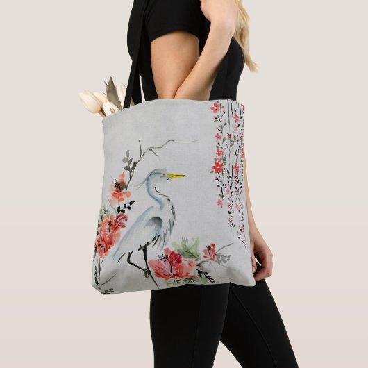 schöner asiatischer Kranvogel Tasche (Von Nahem)