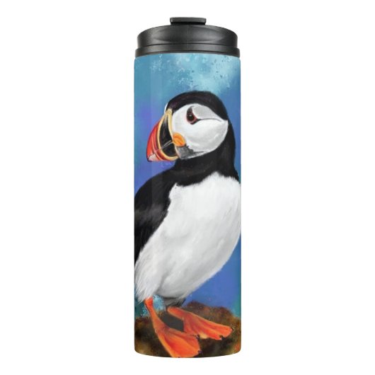 Schöner atlantischer Puffin Thermal Tumbler Thermosbecher (Vorderseite)