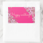 Schöner Aufkleber, Gruß, Urlaub, Geschenk, rosa Rechteckiger Aufkleber (Tasche)