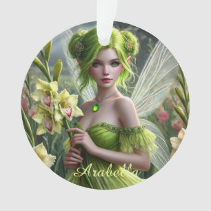 Schöner August Fairy in Gladioli Ornament
