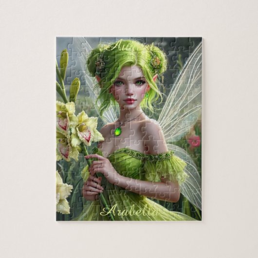 Schöner August Fairy in Gladioli Puzzle (Vertikal)