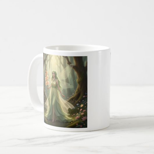 Schöner August Peridot Fairy Kaffeetasse (Vorderseite Links)
