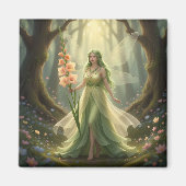 Schöner August Peridot Fairy Magnet (Vorne)