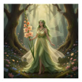 Schöner August Peridot Fairy Poster (Vorderseite)