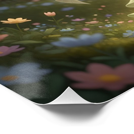 Schöner August Peridot Fairy Poster (Ecke)