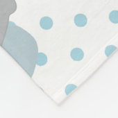 Schöner Baby-Blau-Elefant Fleecedecke (Ecke)