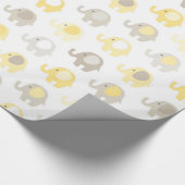 Schöner Baby-Gelb-Elefant Geschenkpapier (Ecke)