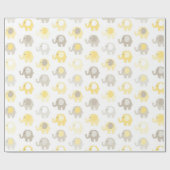 Schöner Baby-Gelb-Elefant Geschenkpapier (Flach)