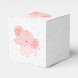 Schöner Baby-rosa Elefant Geschenkschachtel