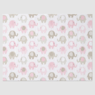Schöner Baby-rosa Elefant Seidenpapier