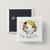 Schöner Babyelefone mit gelbem Haar Button (Vorne & Hinten)