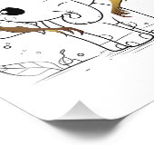 Schöner Babyelefone mit gelbem Haar Fotodruck (Ecke)