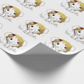 Schöner Babyelefone mit gelbem Haar Geschenkpapier (Ecke)