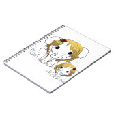 Schöner Babyelefone mit gelbem Haar Notizblock (Linke Seite)