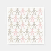 Schöner Babysocke-Affe Serviette (Vorderseite)