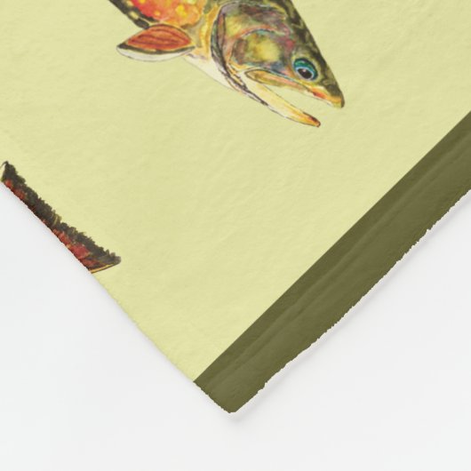 Schöner Bachforellenfisch Fleecedecke (Ecke)