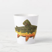 Schöner Bachforellenfisch Milchtasse (Vorderseite)