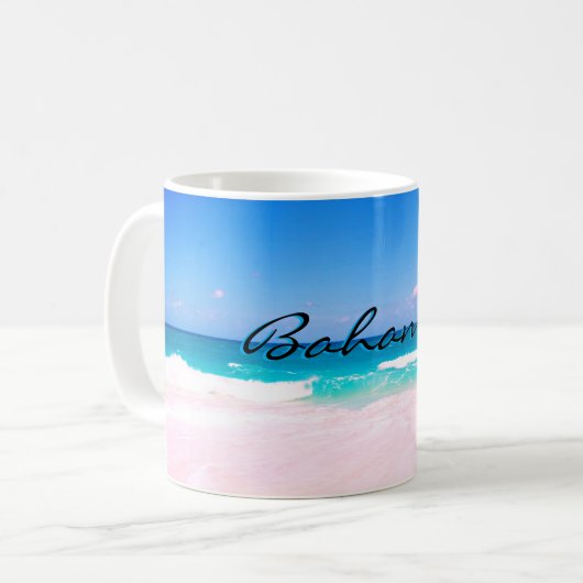 Schöner Bahamas-Strand Kaffeetasse (Vorderseite Links)