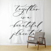 schöner Banner für Hochzeitszitat Wandteppich (Beispiel)