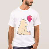 Schöner Bär mit rotem Ballon T-Shirt (Vorderseite)