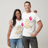 Schöner Bär mit rotem Ballon T-Shirt (Unisex)