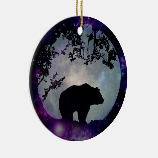 Schöner Bär und Galaxy Wildlife Xmas Oracles Keramik Ornament (Rechts)