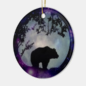Schöner Bär und Galaxy Wildlife Xmas Oracles Keramik Ornament (Links)