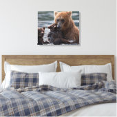 Schöner Bär und ihre Naben Leinwanddruck (Insitu (Schlafzimmer))