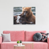 Schöner Bär und ihre Naben Leinwanddruck (Insitu (Wohnzimmer))