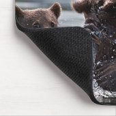 Schöner Bär und ihre Naben Mousepad (Ecke)