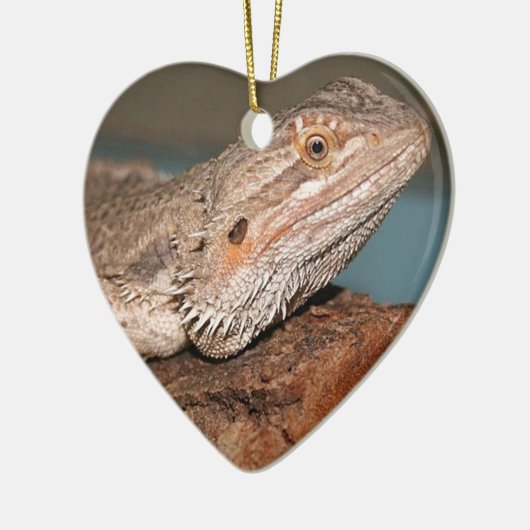 Schöner bärtiger Drache Keramikornament (Links)