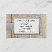 Schöner Bau/Zimmerei-Visitenkarte Visitenkarte (Rückseite)