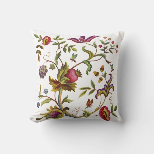 Schöner Baum des Lebens Stickerei Muster Kissen (Vorderseite)