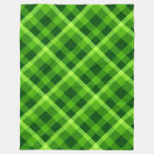 Schöner Baum Grüner Karo Großes Fleece-Decke Fleecedecke (Vorderseite)