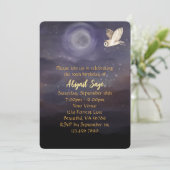 Schöner Baum mit Lanterns, Mond, Schüssel Geburtst Einladung (Stehend Vorderseite)